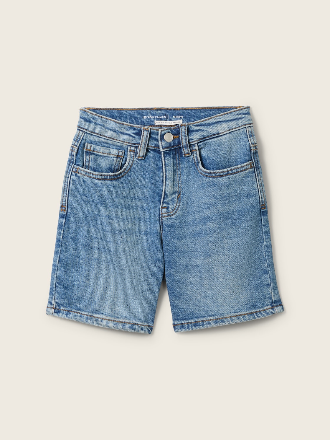 TOM TAILOR Jungen Jeansshorts mit recycelter Baumwolle, blau, Gr. 122 von Tom Tailor