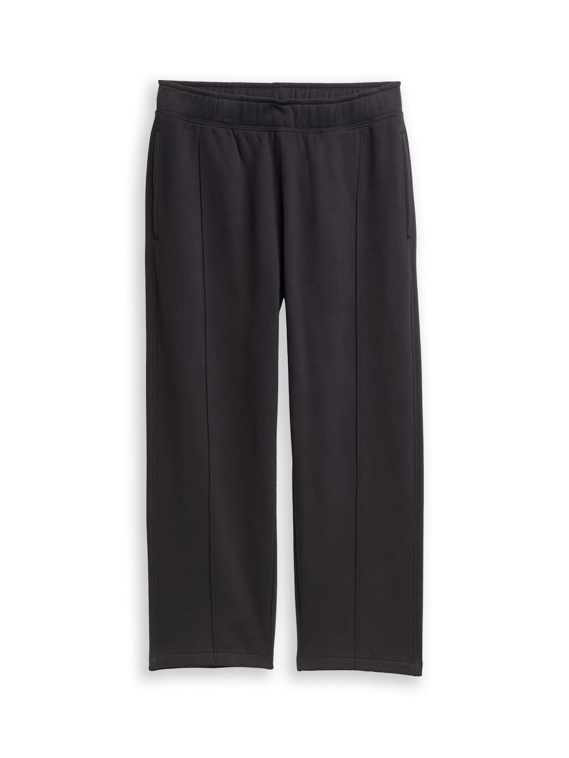 TOM TAILOR Jungen Jogginghose mit Zierfalte, schwarz, Uni, Gr. 152 von Tom Tailor