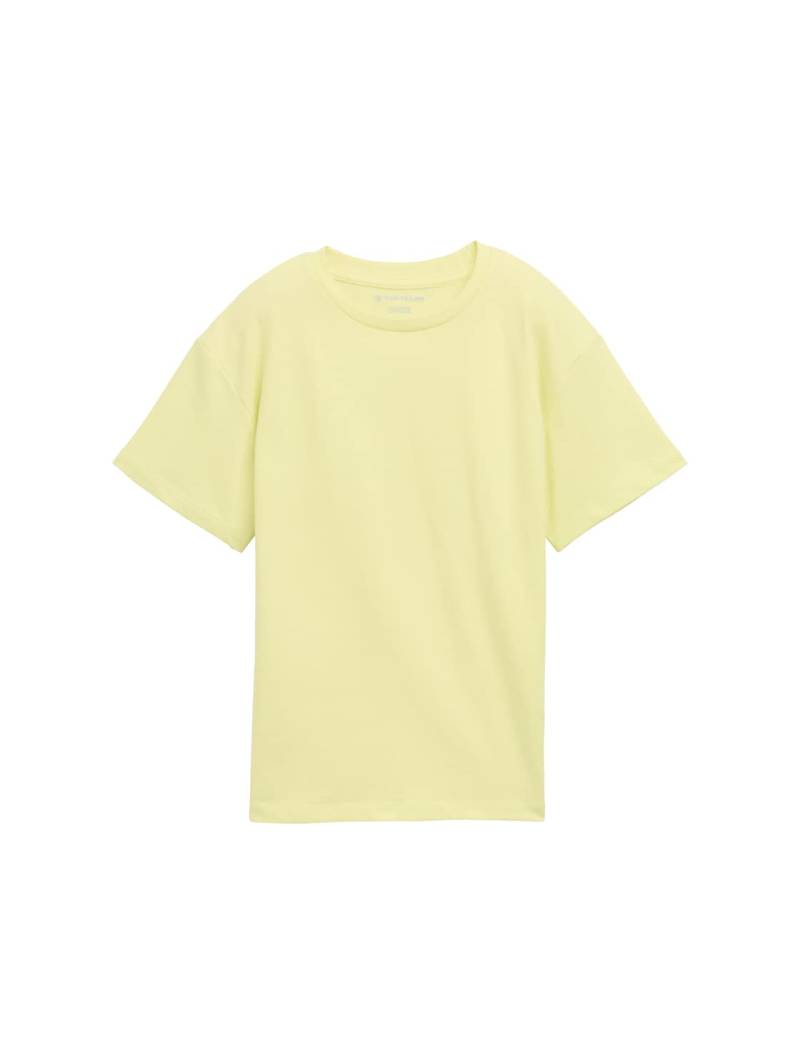 TOM TAILOR Jungen Oversize T-Shirt, gelb, Uni, Gr. 128 von Tom Tailor