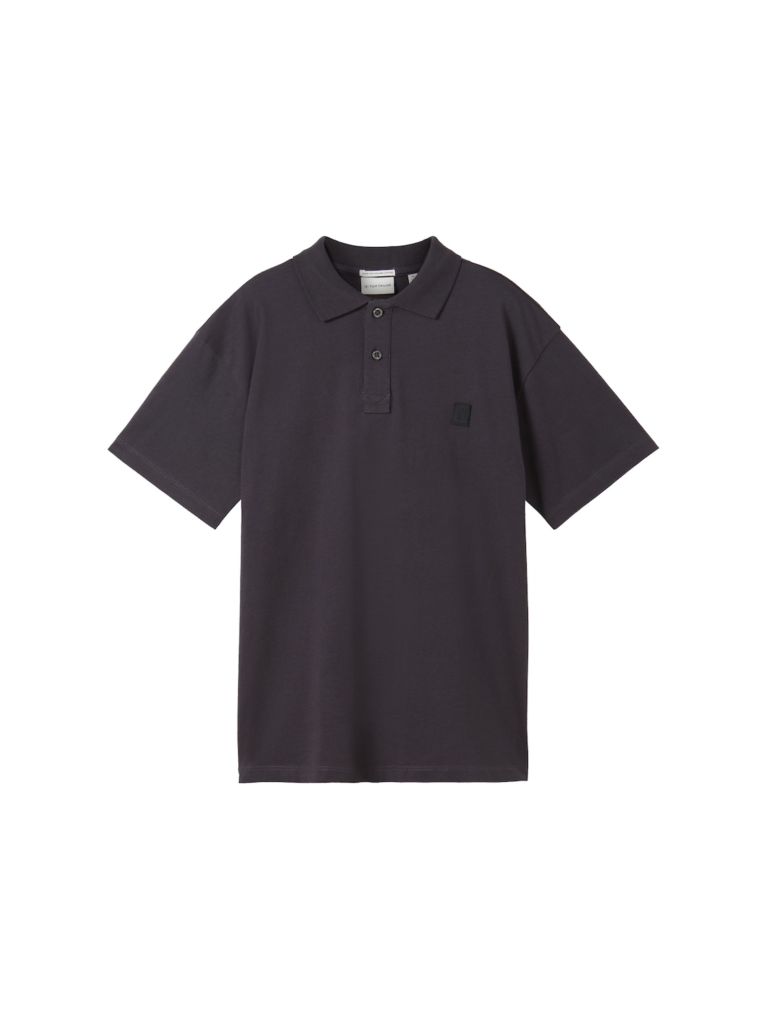 TOM TAILOR Jungen Oversized Poloshirt mit Bio-Baumwolle, grau, Uni, Gr. 164 von Tom Tailor