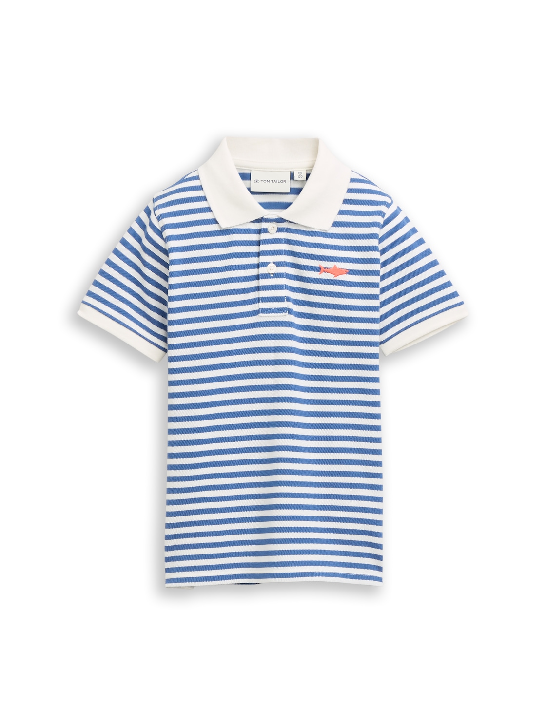 TOM TAILOR Jungen Piqué Poloshirt mit Print, blau, Gemustert, Gr. 92/98 von Tom Tailor