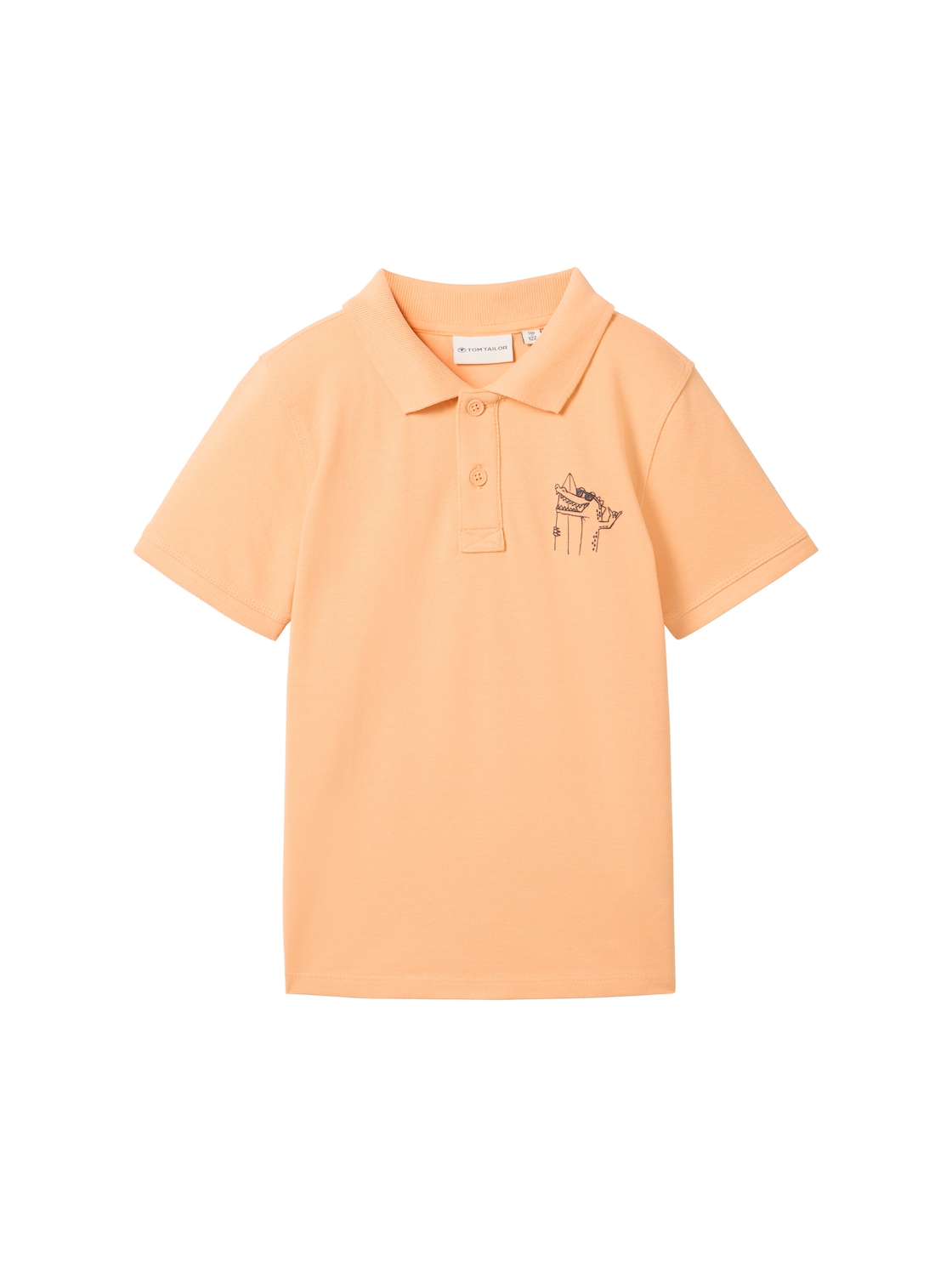 TOM TAILOR Jungen Poloshirt mit Motivprint, orange, Motivprint, Gr. 116/122 von Tom Tailor