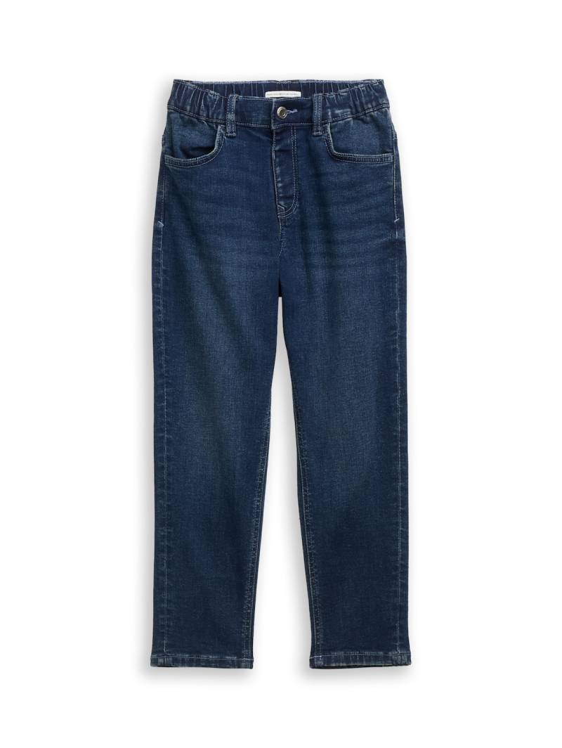 TOM TAILOR Jungen Relaxed Fit Jeans mit Stretch, blau, Uni, Gr. 104 von Tom Tailor