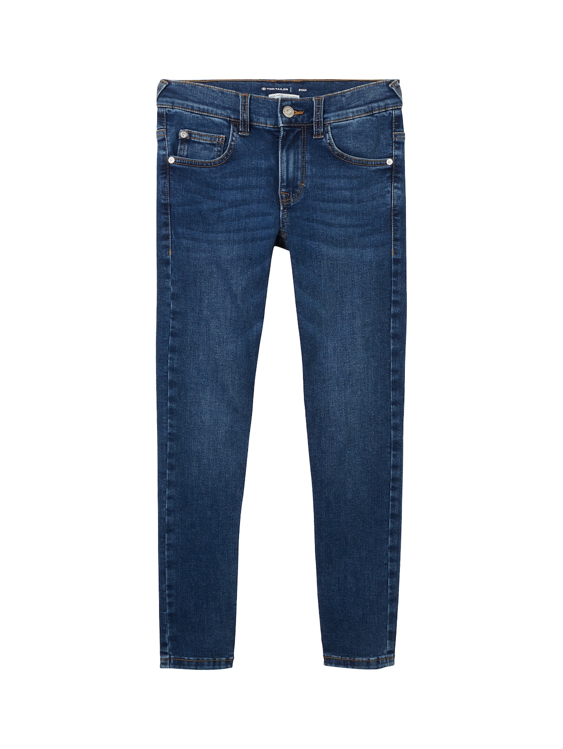 TOM TAILOR Jungen Ryan Jeans mit recycelter Baumwolle, blau, Uni, Gr. 164 von Tom Tailor