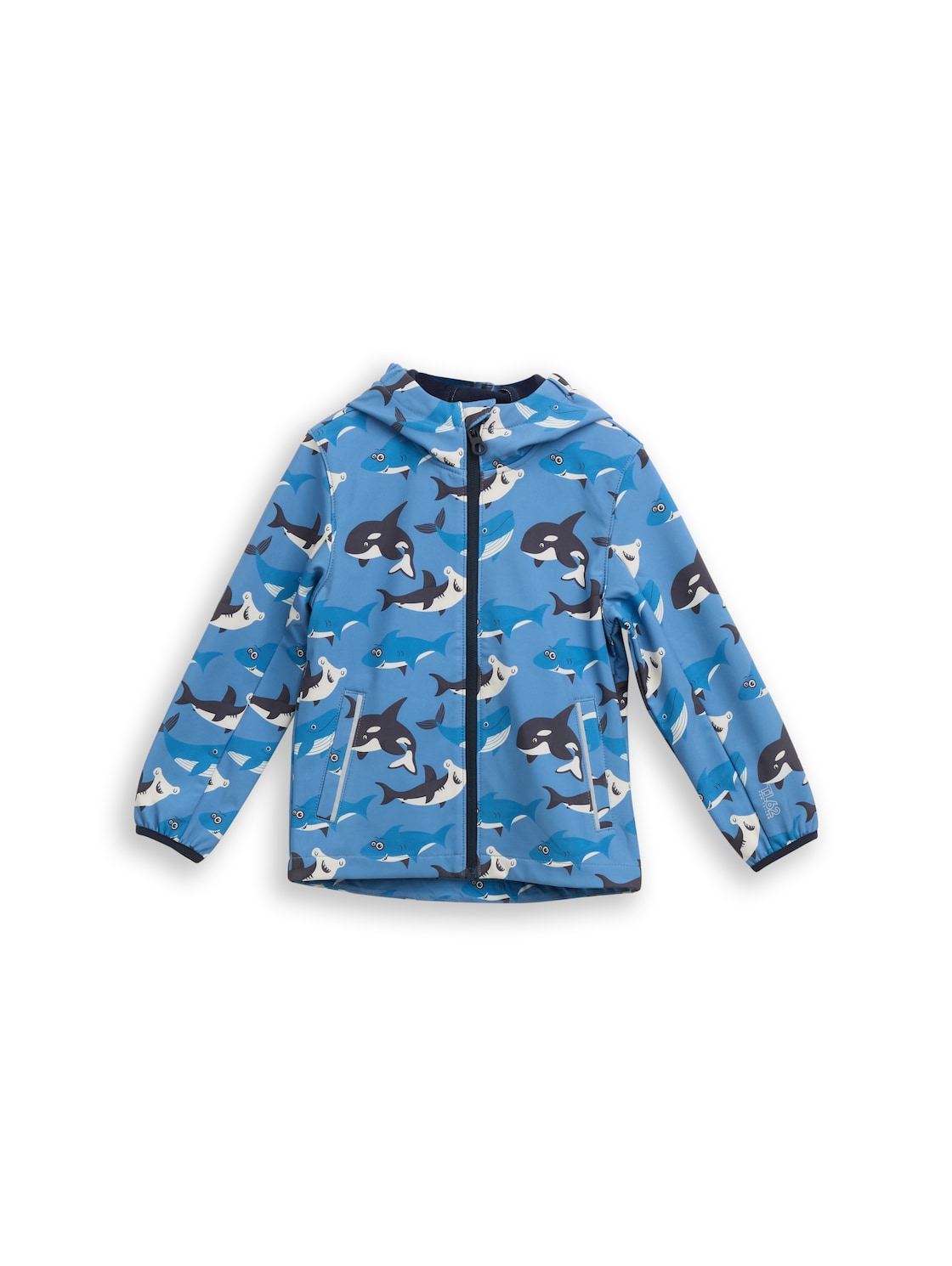 TOM TAILOR Jungen Softshell Jacke mit Allover-Print, blau, Gemustert, Gr. 92/98 von Tom Tailor
