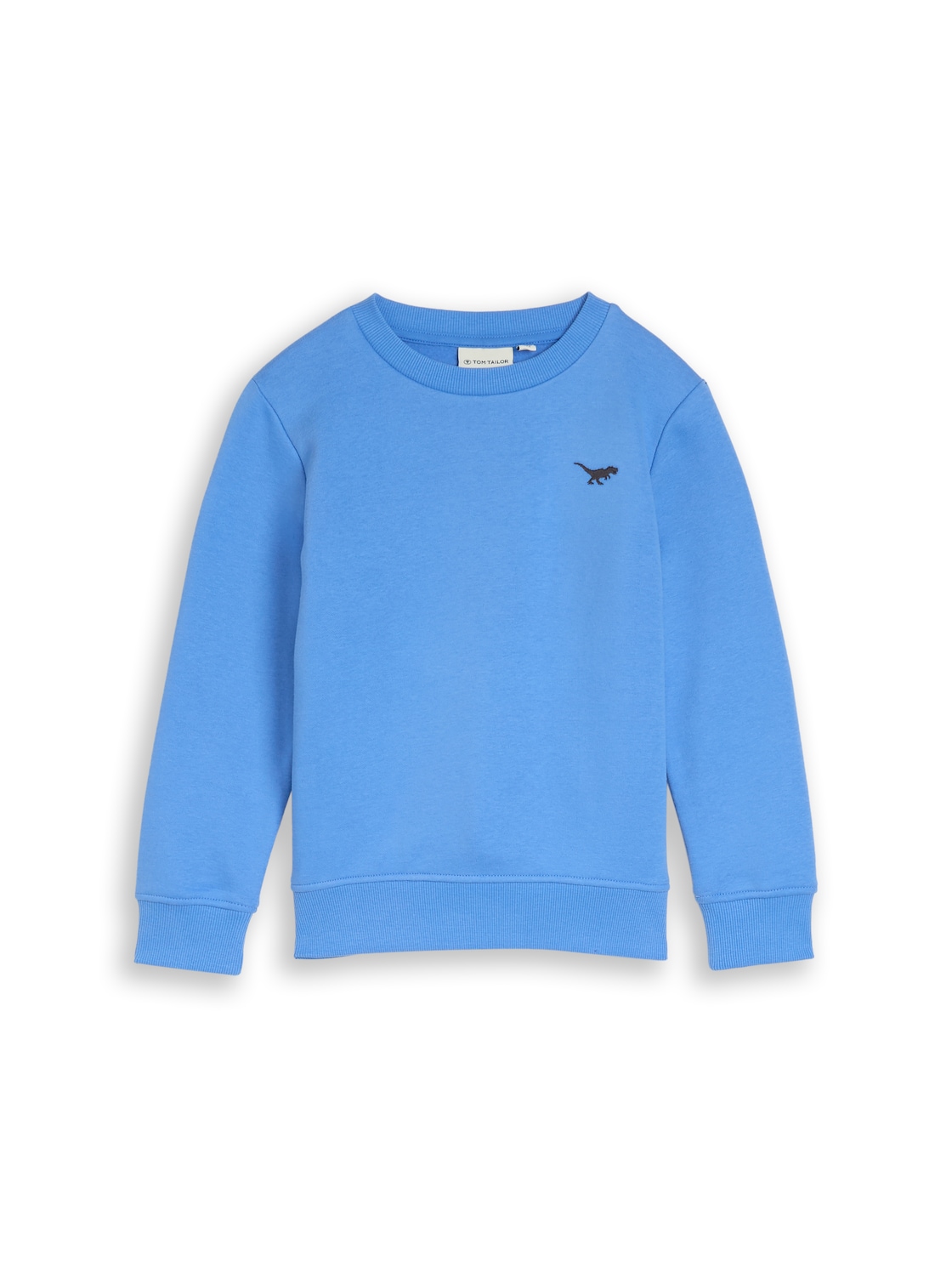 TOM TAILOR Jungen Sweatshirt mit Stickerei, blau, Uni, Gr. 92/98 von Tom Tailor