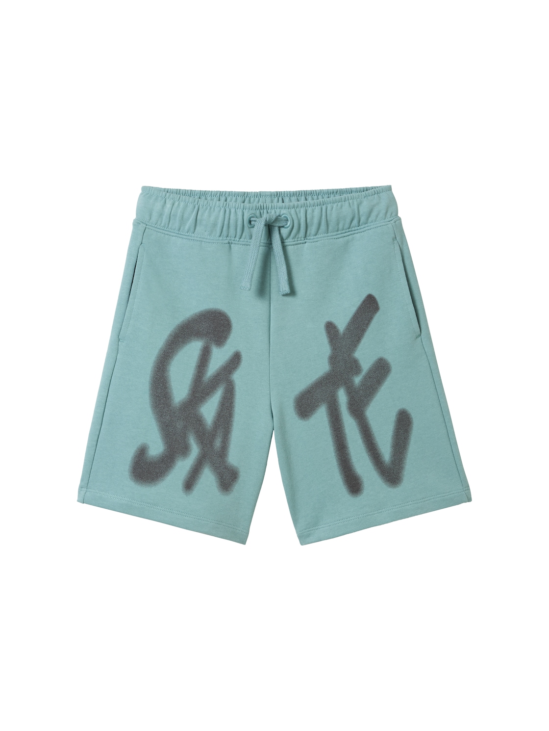 TOM TAILOR Jungen Sweatshorts mit Print, grün, Print, Gr. 140 von Tom Tailor