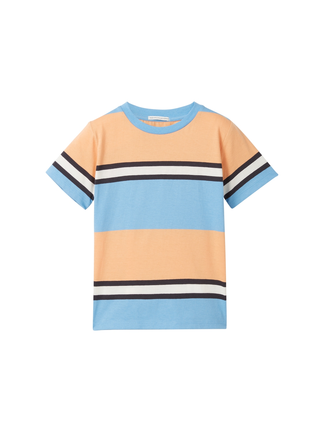 TOM TAILOR Jungen T-Shirt mit Bio-Baumwolle, orange, Allover Print, Gr. 116/122 von Tom Tailor