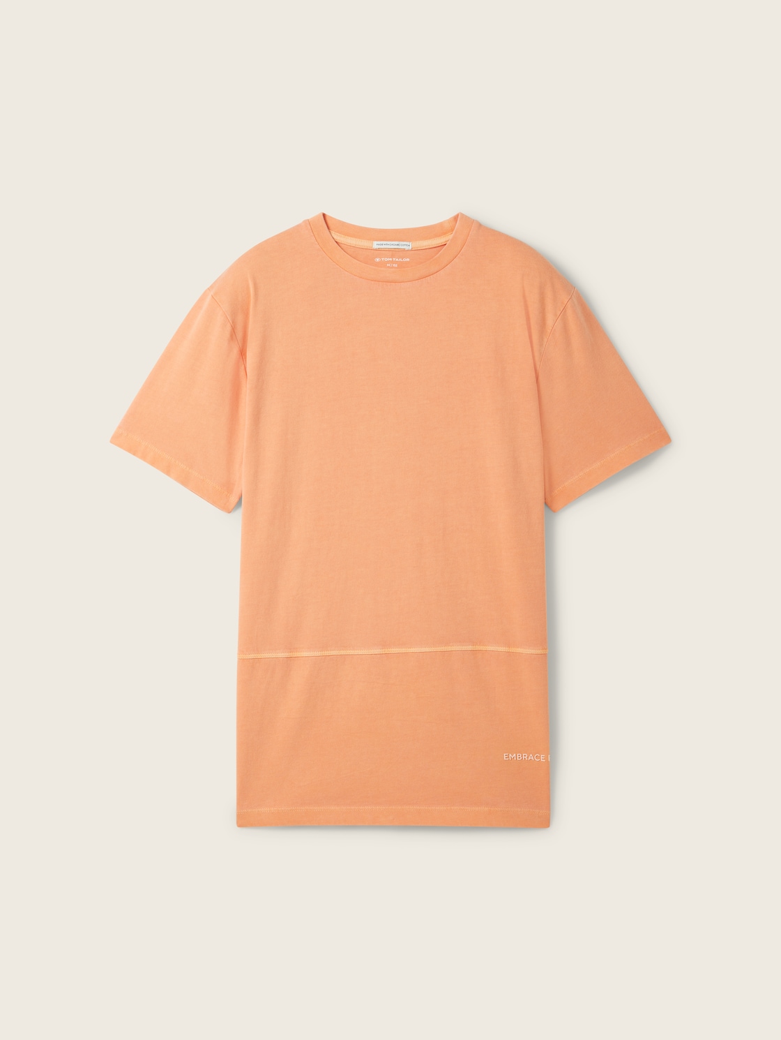 TOM TAILOR Jungen T-Shirt mit Bio-Baumwolle, orange, Uni, Gr. 140 von Tom Tailor
