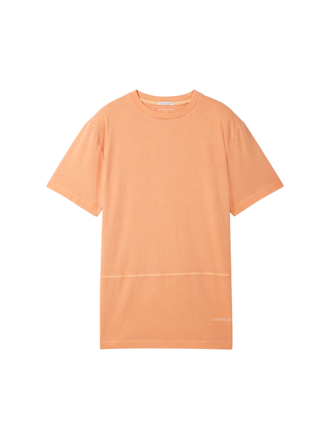 TOM TAILOR Jungen T-Shirt mit Bio-Baumwolle, orange, Uni, Gr. 164 von Tom Tailor