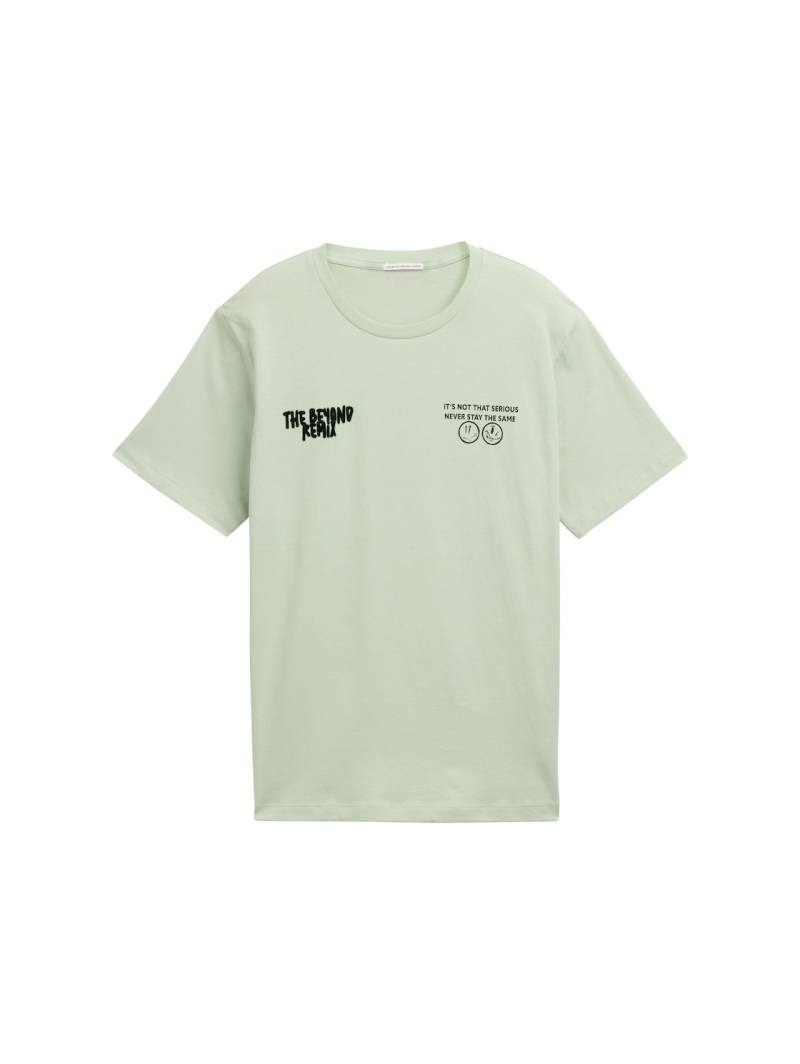 TOM TAILOR Jungen T-Shirt mit Print, grün, Uni, Gr. 152 von Tom Tailor