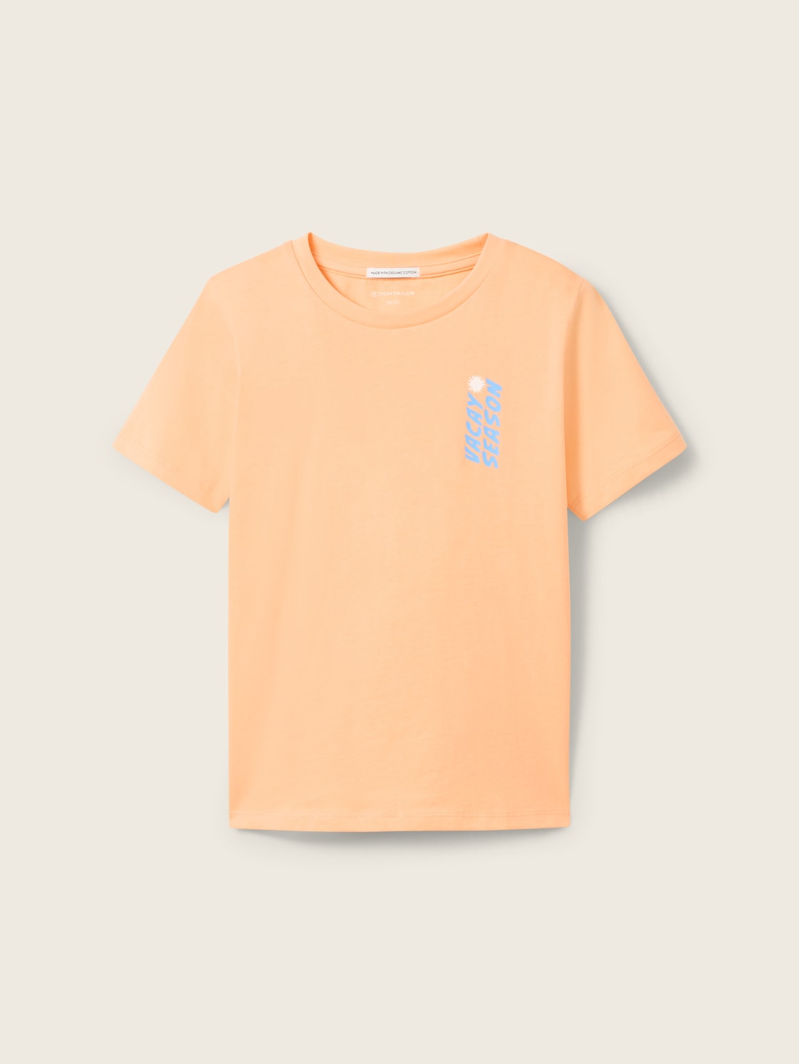 TOM TAILOR Jungen T-Shirt mit Special Print, orange, Print, Gr. 116/122 von Tom Tailor