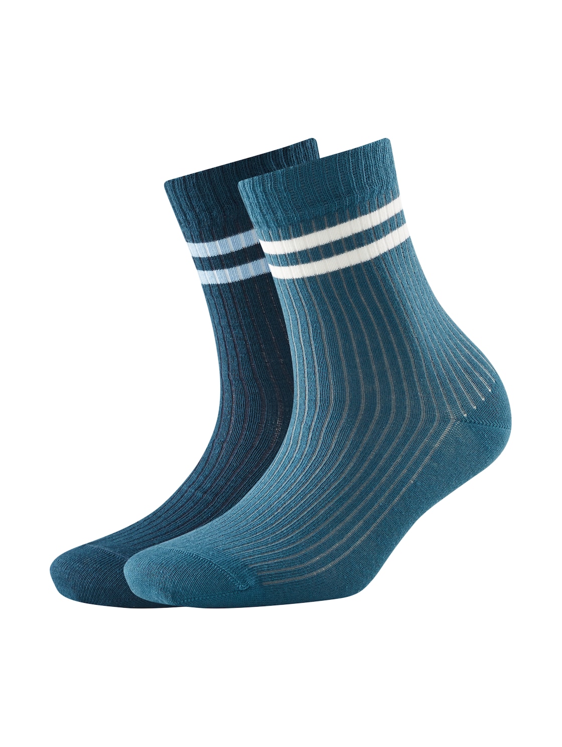 TOM TAILOR Unisex Sportsocken in modernen Farben mit Streifen, blau, Logo Print, Gr. 23-26 von Tom Tailor