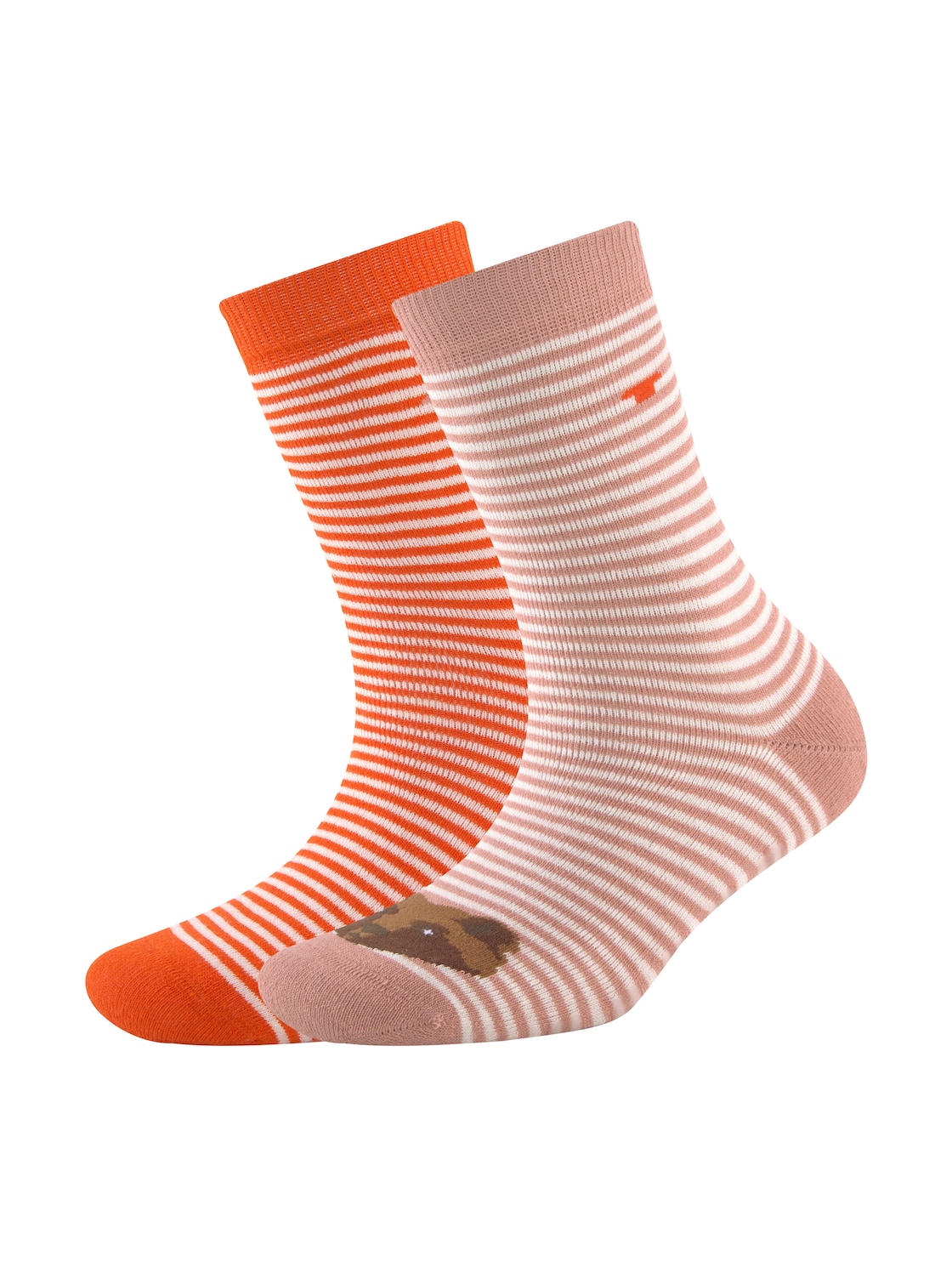 TOM TAILOR Unisex Stoppersocken im Doppelpack mit Motivprint, orange, Motivprint, Gr. 31-34 von Tom Tailor