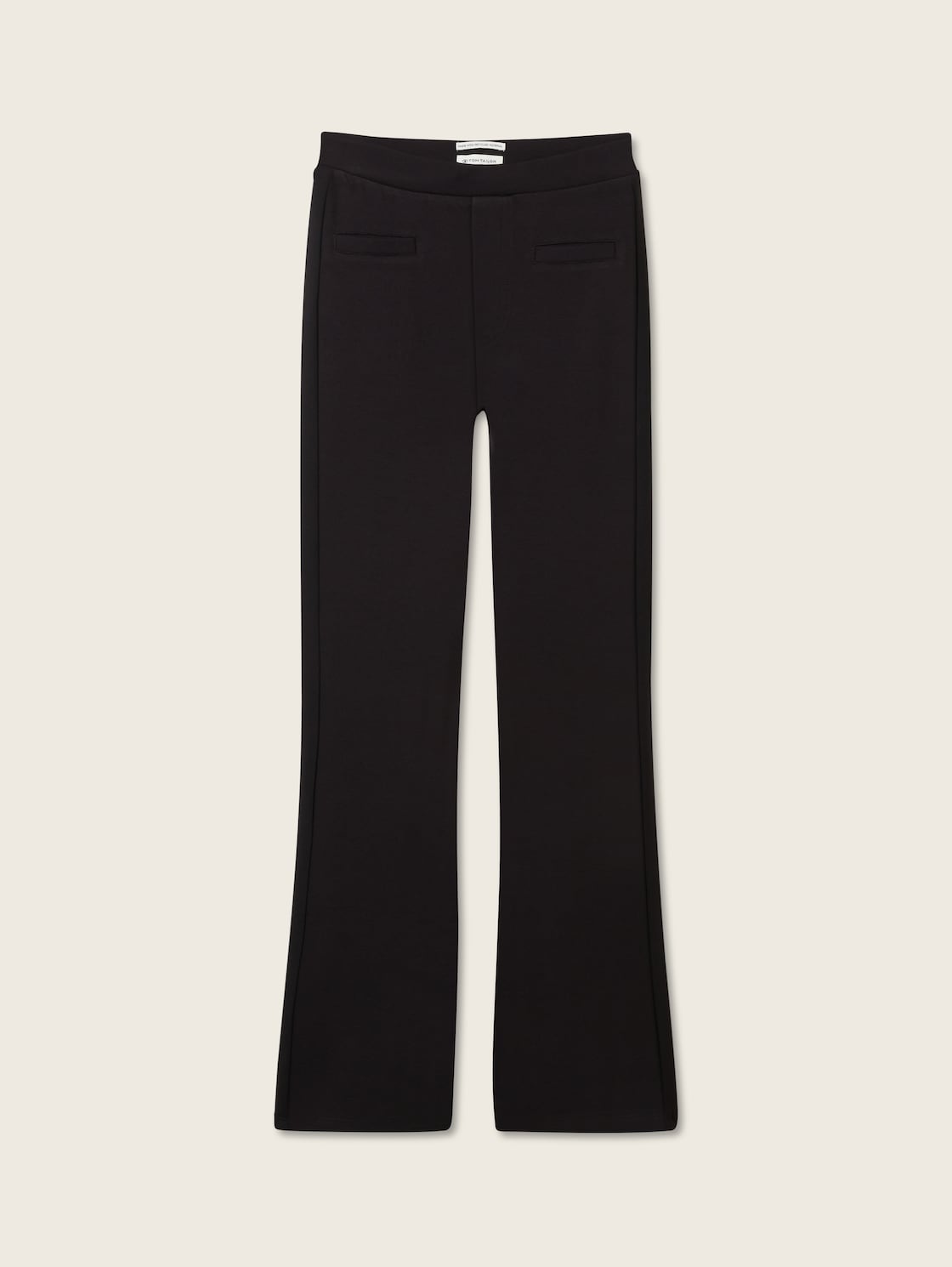 TOM TAILOR Mädchen Ausgestellte Hose mit recyceltem Polyester, schwarz, Uni, Gr. 152 von Tom Tailor