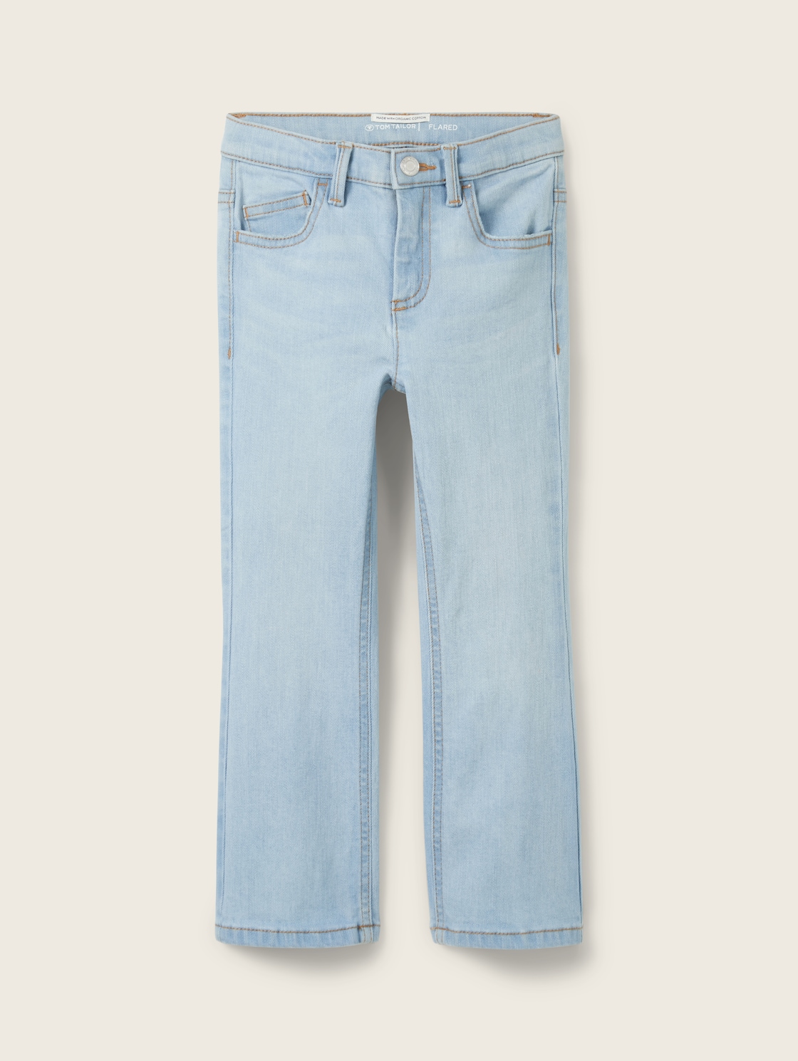 TOM TAILOR Mädchen Ausgestellte Jeans, blau, Uni, Gr. 104 von Tom Tailor