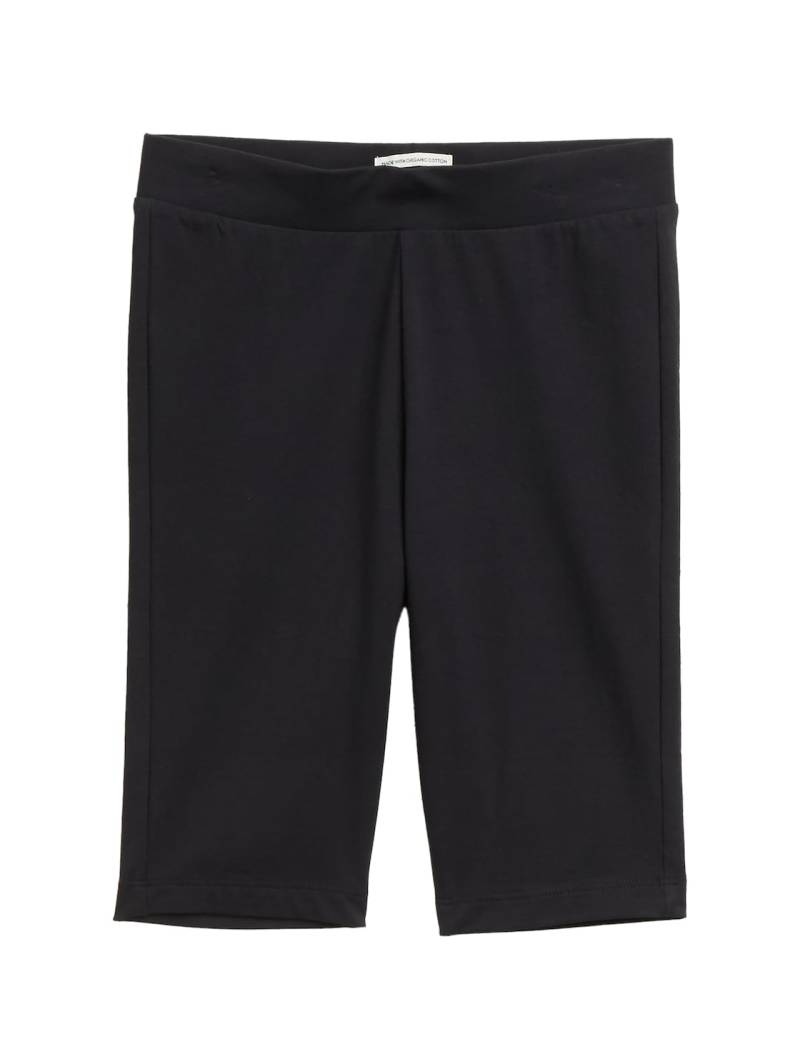 TOM TAILOR Mädchen Basic Radler-Shorts, schwarz, Uni, Gr. 140 von Tom Tailor