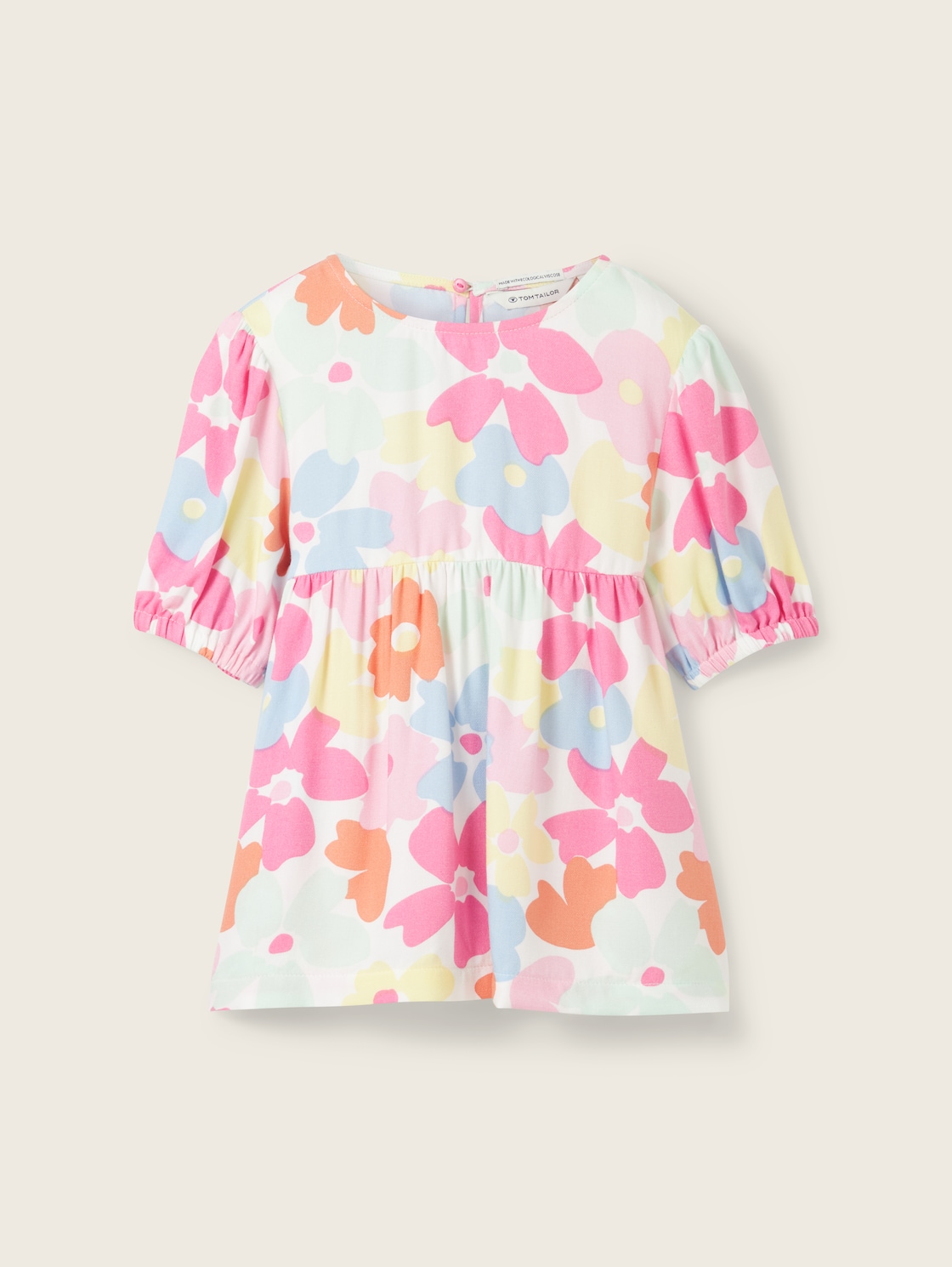 TOM TAILOR Mädchen Bluse mit Volants, rosa, Allover Print, Gr. 104/110 von Tom Tailor