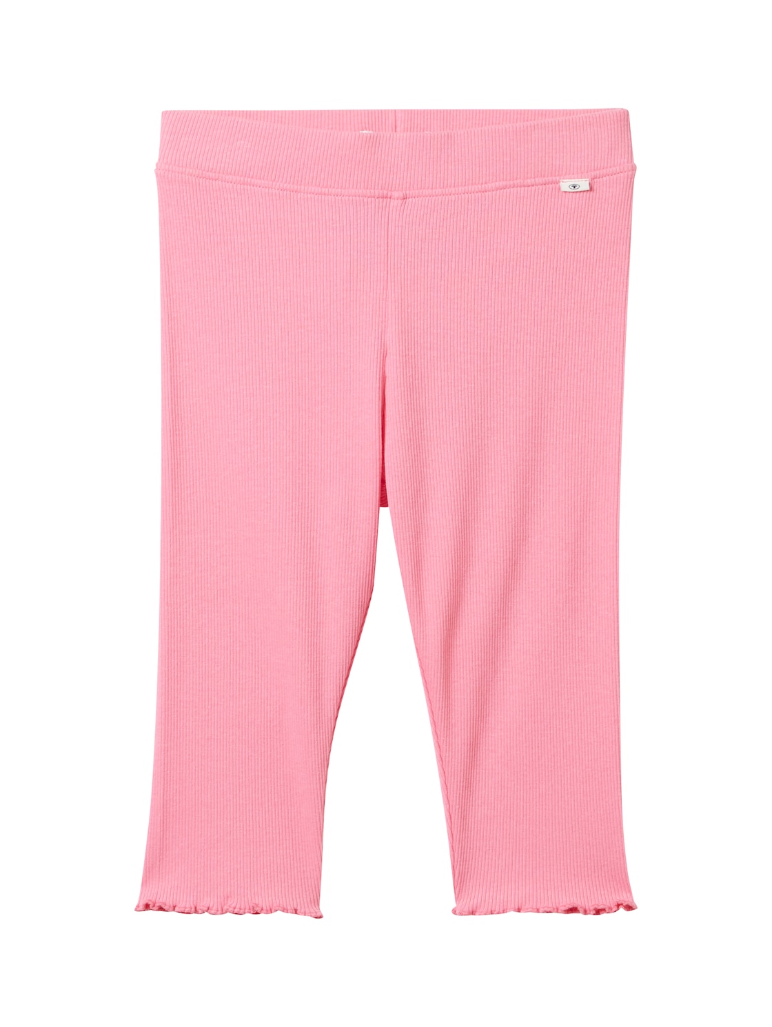 TOM TAILOR Mädchen Capri Leggings mit Rib, rosa, Uni, Gr. 104/110 von Tom Tailor