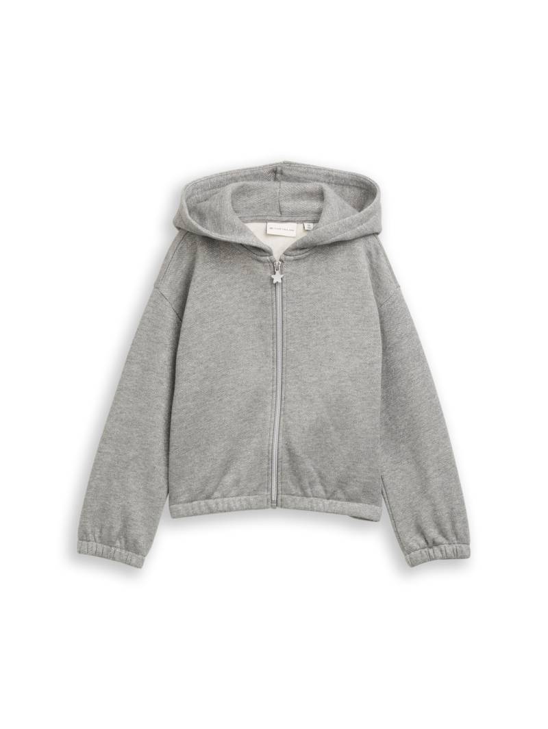 TOM TAILOR Mädchen Cropped Hoodie Sweatjacke in Glitzer-Optik, grau, Meliert, Gr. 92/98 TOM TAILOR Mädchen Cropped Hoodie Sweatjacke in Glitzer-Optik, grau, Meliert, Gr. 92/98 von Tom Tailor