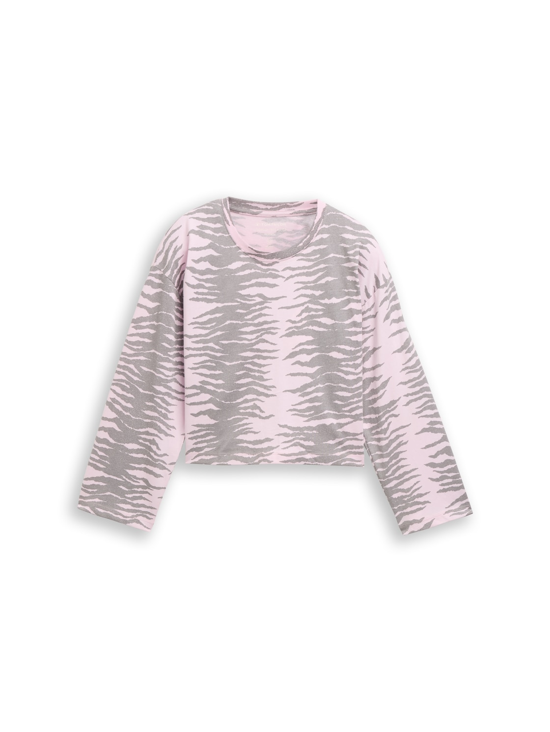 TOM TAILOR Mädchen Cropped Langarmshirt mit Muster, rosa, Gemustert, Gr. 152 TOM TAILOR Mädchen Cropped Langarmshirt mit Muster, rosa, Gemustert, Gr. 152 von Tom Tailor