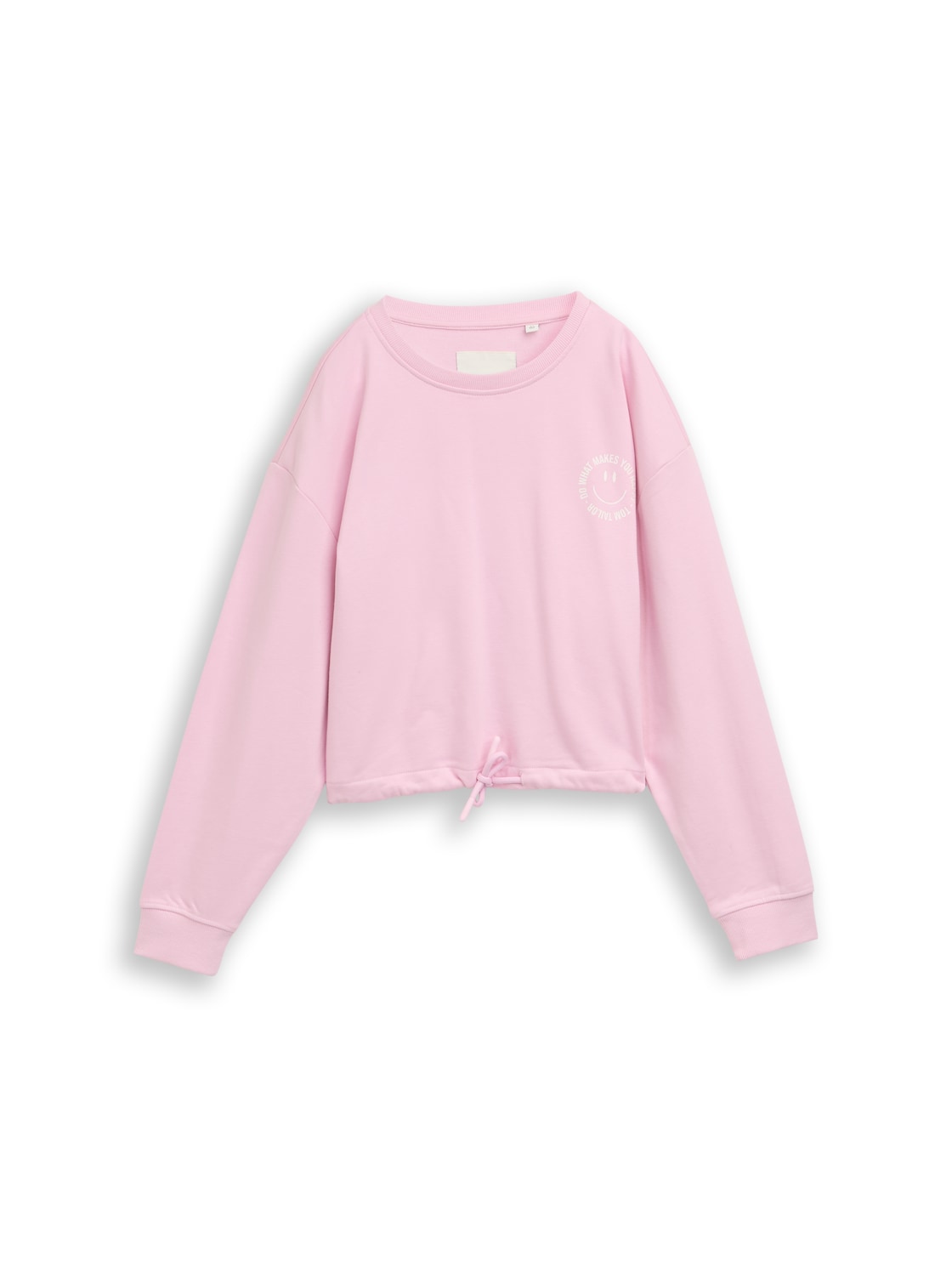 TOM TAILOR Mädchen Cropped Sweatshirt mit Print, rosa, Uni, Gr. 140 von Tom Tailor