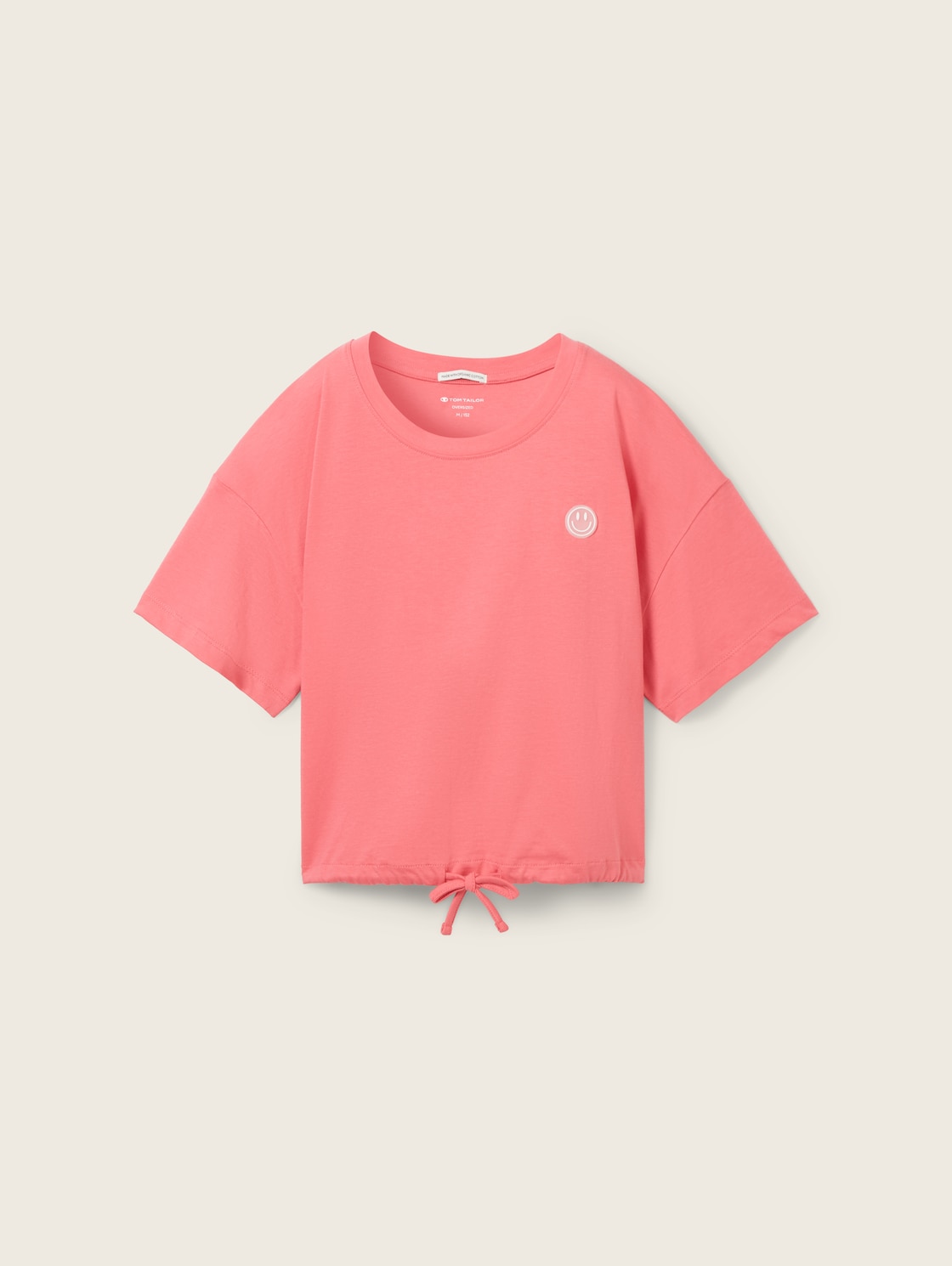 TOM TAILOR Mädchen Cropped T-Shirt mit Bio-Baumwolle, rosa, Uni, Gr. 152 von Tom Tailor