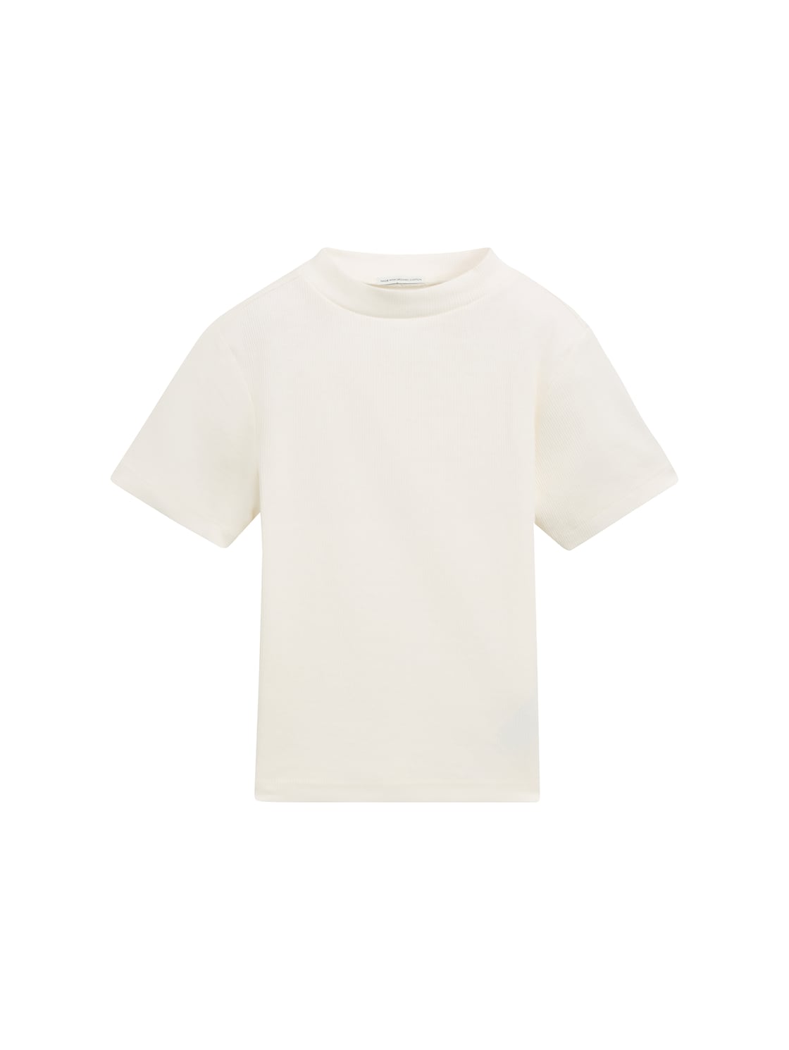 TOM TAILOR Mädchen Cropped T-Shirt mit Rippstruktur, weiß, Uni, Gr. 128 von Tom Tailor