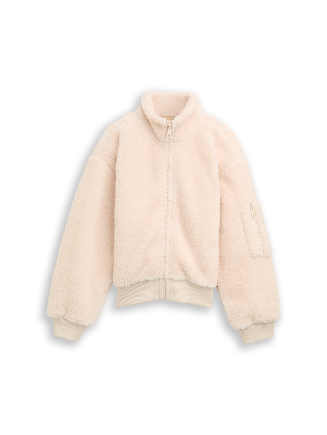 TOM TAILOR Mädchen Cropped Teddy Jacke mit Fleece, beige, Uni, Gr. 140 TOM TAILOR Mädchen Cropped Teddy Jacke mit Fleece, beige, Uni, Gr. 140 von Tom Tailor