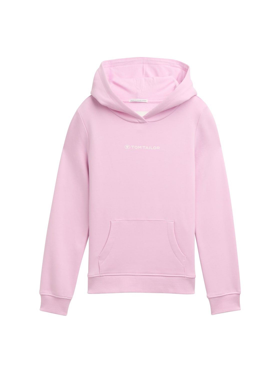 TOM TAILOR Mädchen Hoodie Sweatshirt mit Logo-Print, lila, Uni, Gr. 164 von Tom Tailor