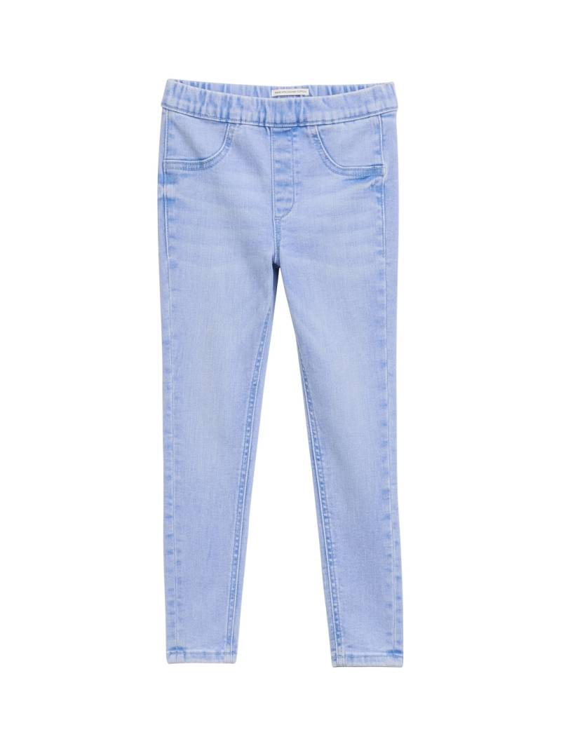 TOM TAILOR Mädchen Jeggings mit Gummibund, blau, Uni, Gr. 98 von Tom Tailor