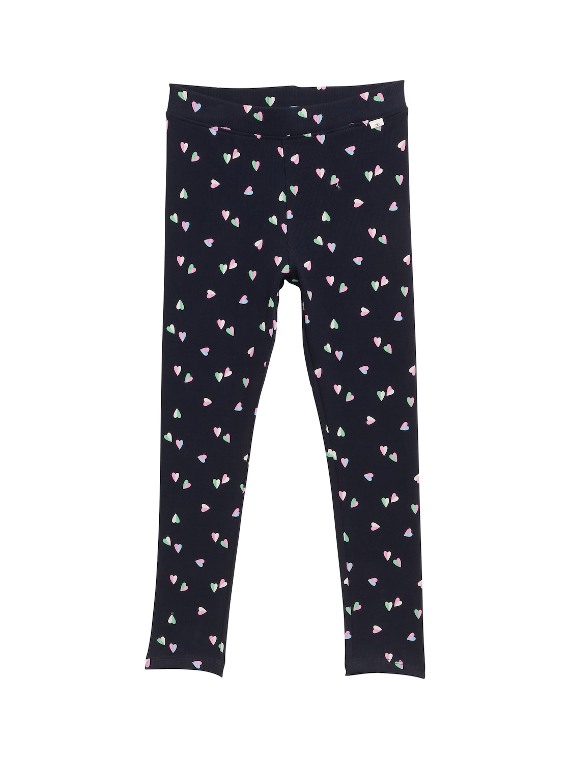 TOM TAILOR Mädchen Leggings mit Allover-Print, blau, Uni, Gr. 128/134 von Tom Tailor