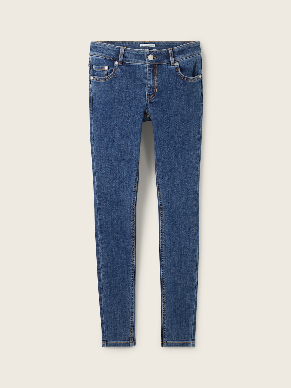 TOM TAILOR Mädchen Lissie Skinny Jeans, blau, Uni, Gr. 134 von Tom Tailor