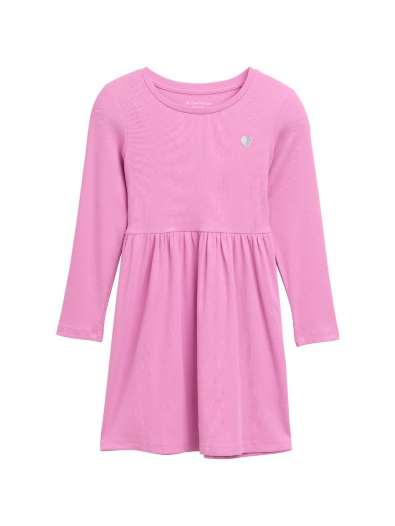 TOM TAILOR Mädchen Mini-Kleid mit Stickerei, rosa, Uni, Gr. 104/110 von Tom Tailor