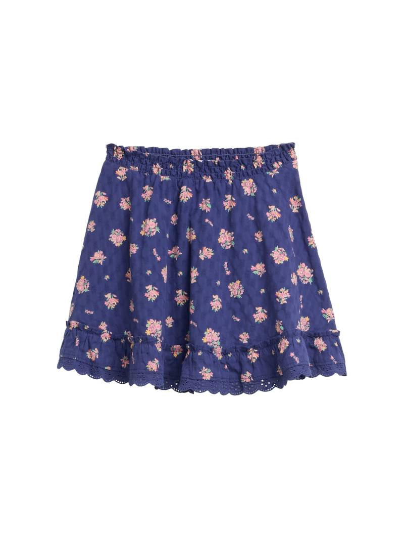 TOM TAILOR Mädchen Mini-Rock mit Blumenmuster, blau, Geblümt, Gr. 92/98 von Tom Tailor