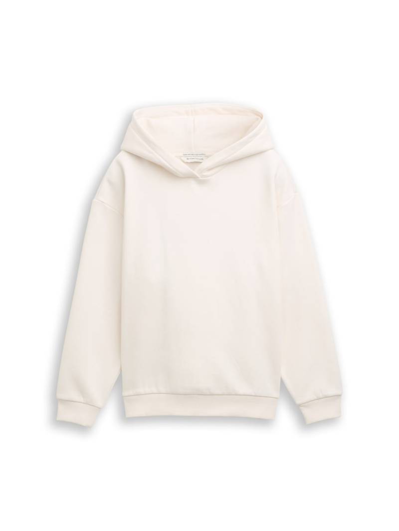 TOM TAILOR Mädchen Oversize Hoodie Sweatshirt mit Rückenprint, braun, Uni, Gr. 164 von Tom Tailor