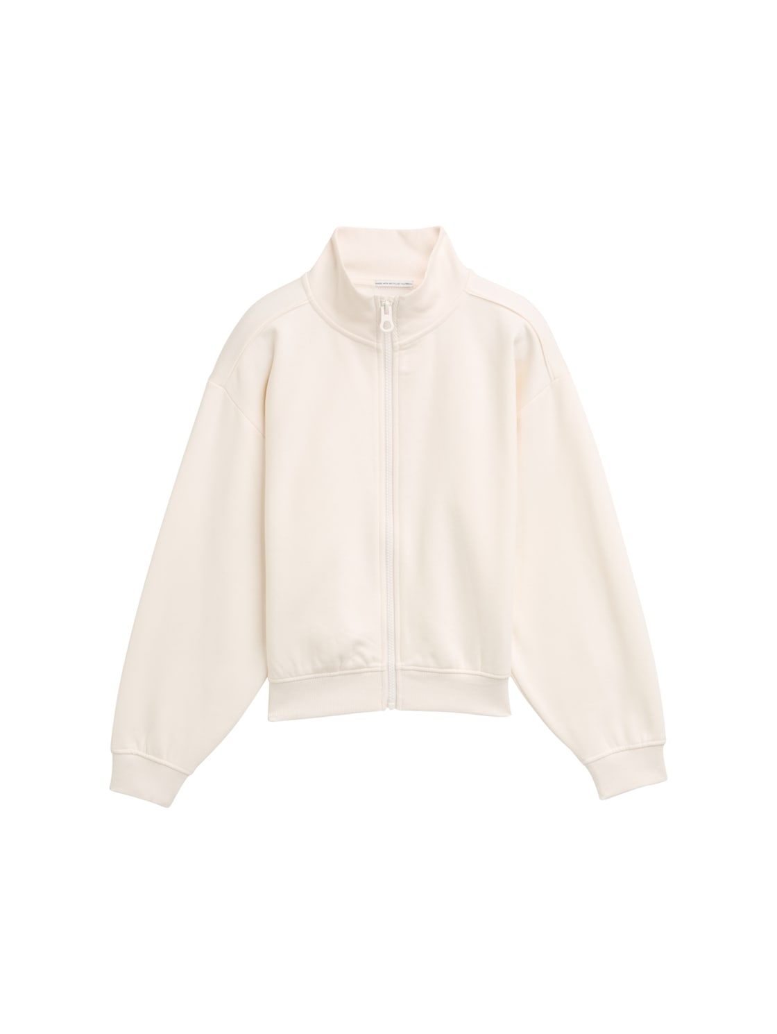 TOM TAILOR Mädchen Oversize Sweatjacke mit Stehkragen, braun, Uni, Gr. 176 von Tom Tailor