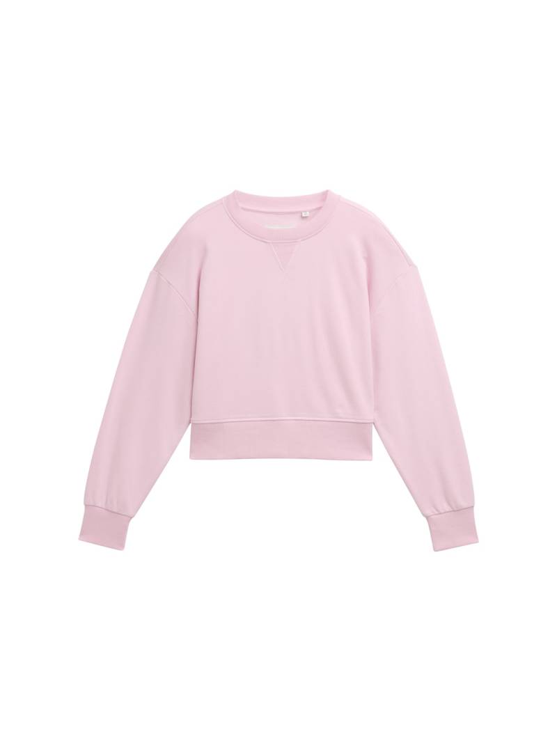 TOM TAILOR Mädchen Oversize Sweatshirt, rosa, Uni, Gr. 140 von Tom Tailor