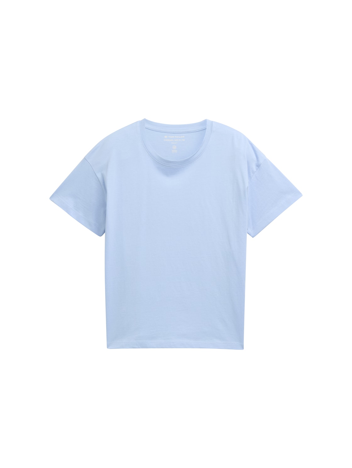 TOM TAILOR Mädchen Oversize T-Shirt mit Print, blau, Uni, Gr. 152 von Tom Tailor