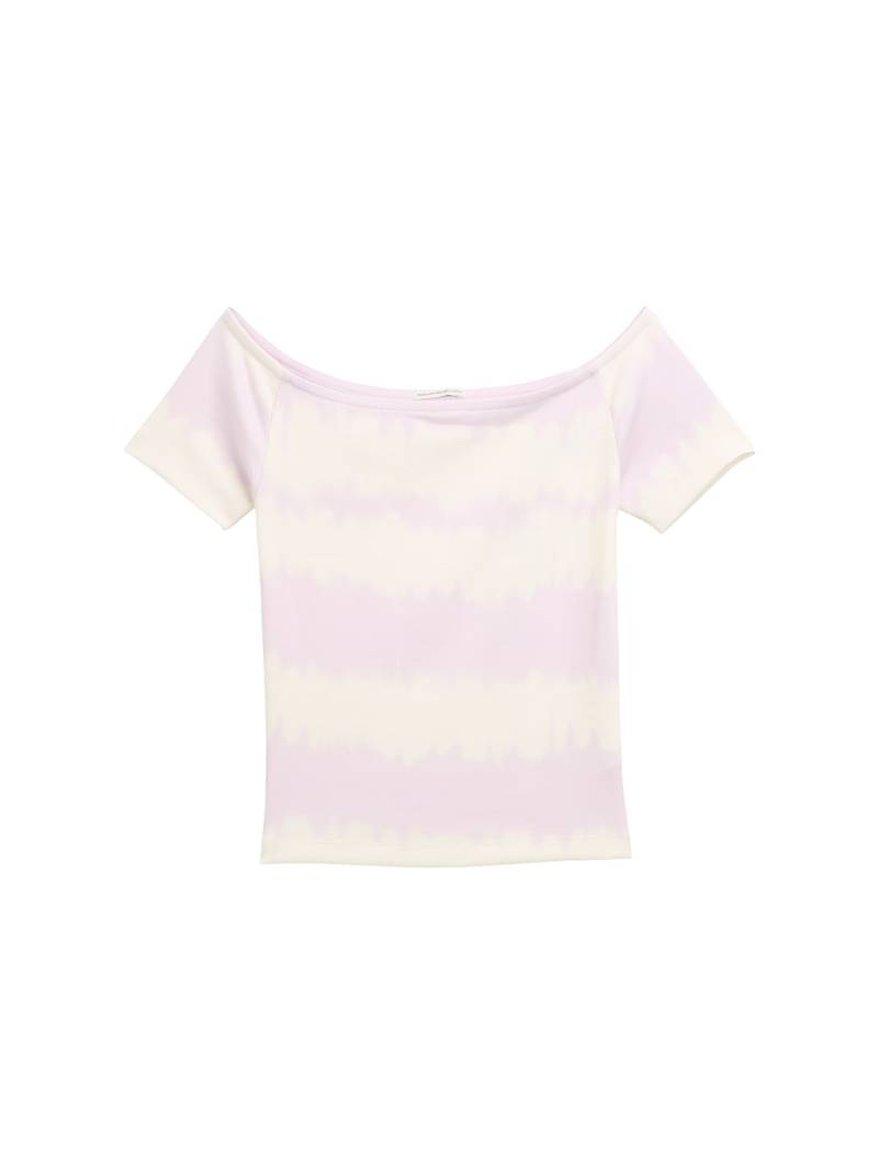 TOM TAILOR Mädchen Ripp T-Shirt im Batik-Look, lila, Farbverlauf, Gr. 152 von Tom Tailor