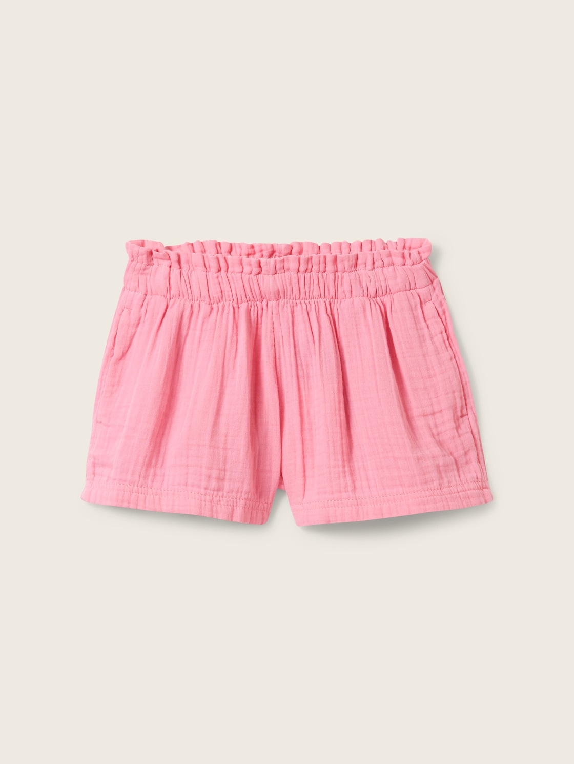 TOM TAILOR Mädchen Shorts mit Bio-Baumwolle, rosa, Uni, Gr. 104 von Tom Tailor
