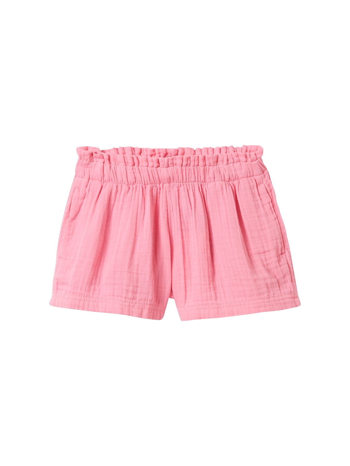 TOM TAILOR Mädchen Shorts mit Bio-Baumwolle, rosa, Uni, Gr. 116 von Tom Tailor