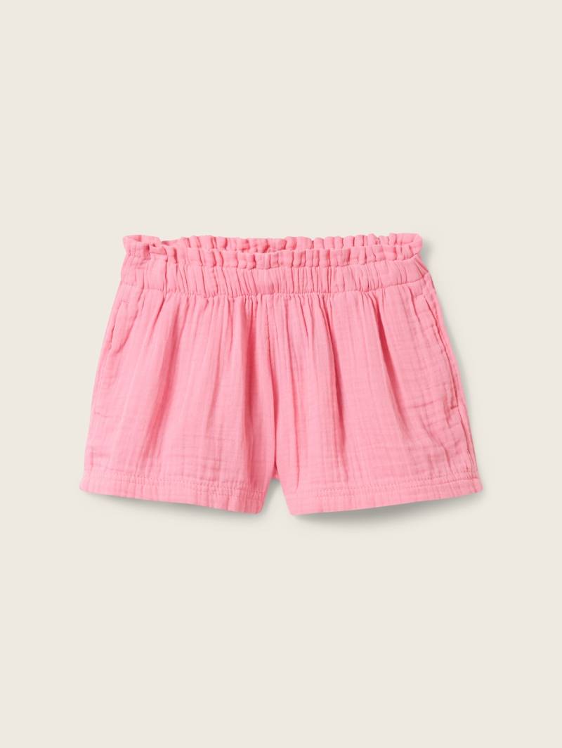 TOM TAILOR Mädchen Shorts mit Bio-Baumwolle, rosa, Uni, Gr. 134 von Tom Tailor