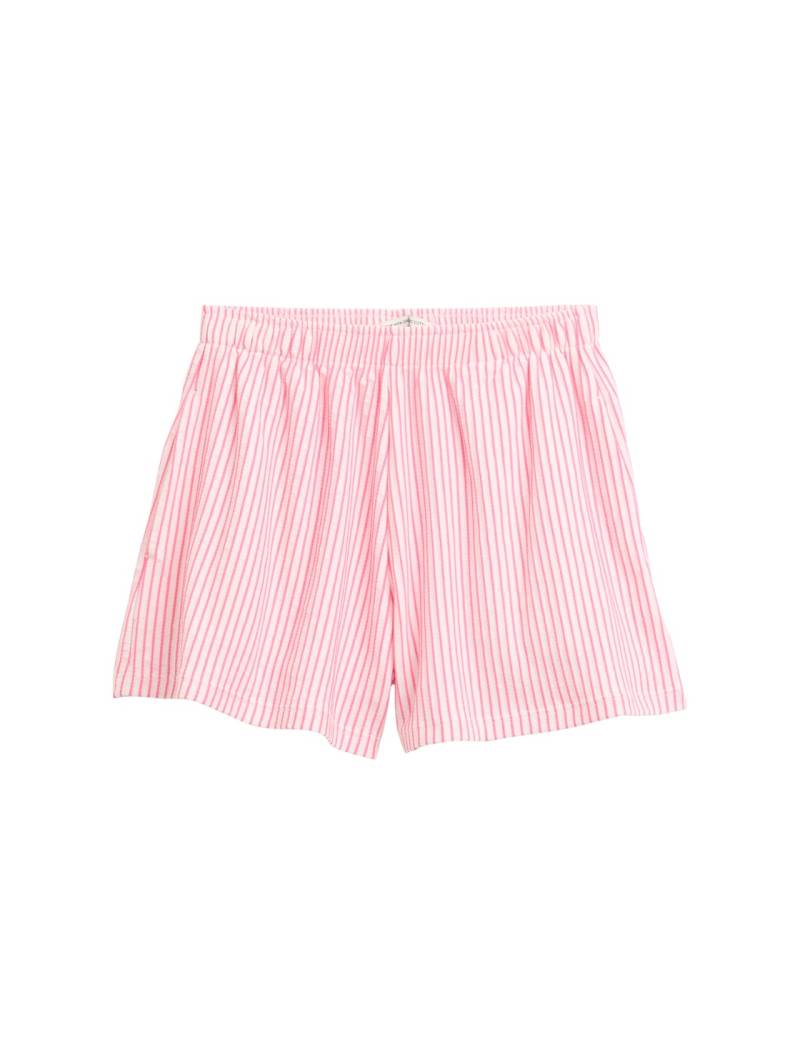 TOM TAILOR Mädchen Shorts mit Streifenmuster, rosa, Gestreift, Gr. 116/122 von Tom Tailor
