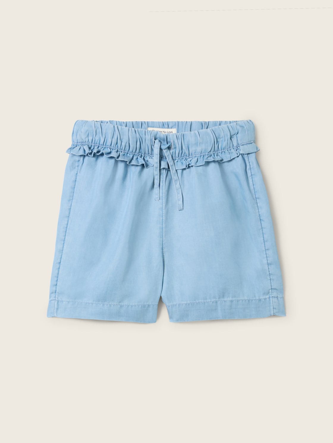 TOM TAILOR Mädchen Shorts mit Tencel(TM) Lyocell, blau, Uni, Gr. 104 von Tom Tailor