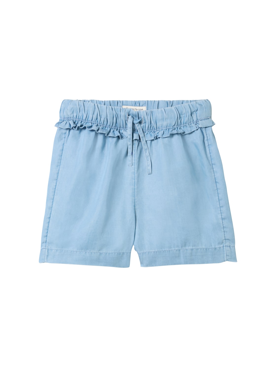 TOM TAILOR Mädchen Shorts mit Tencel(TM) Lyocell, blau, Uni, Gr. 122 von Tom Tailor