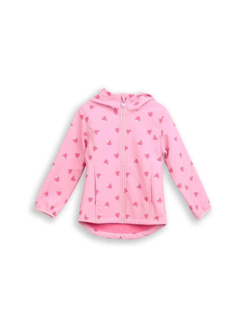 TOM TAILOR Mädchen Softshell Jacke mit Allover-Print, rosa, Gemustert, Gr. 104/110 von Tom Tailor