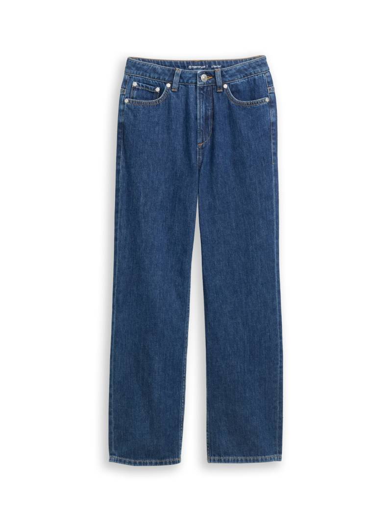 TOM TAILOR Mädchen Straight Jeans, blau, Uni, Gr. 152 von Tom Tailor