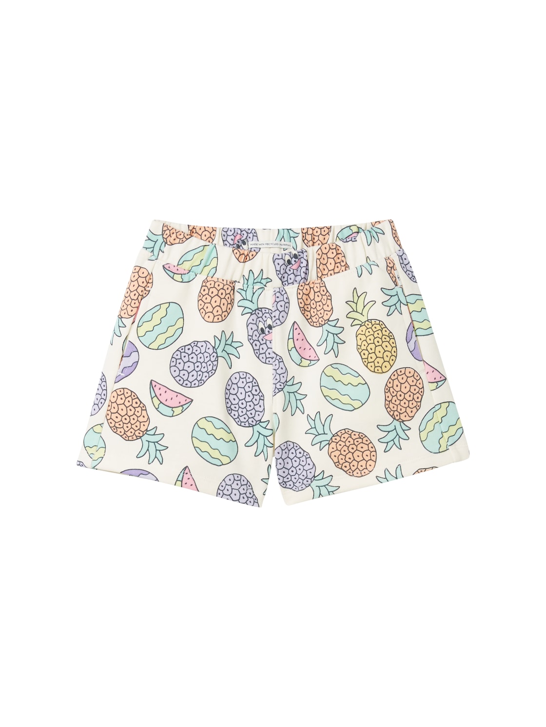 TOM TAILOR Mädchen Sweat-Shorts mit Allover-Print, weiß, Allover Print, Gr. 116/122 von Tom Tailor