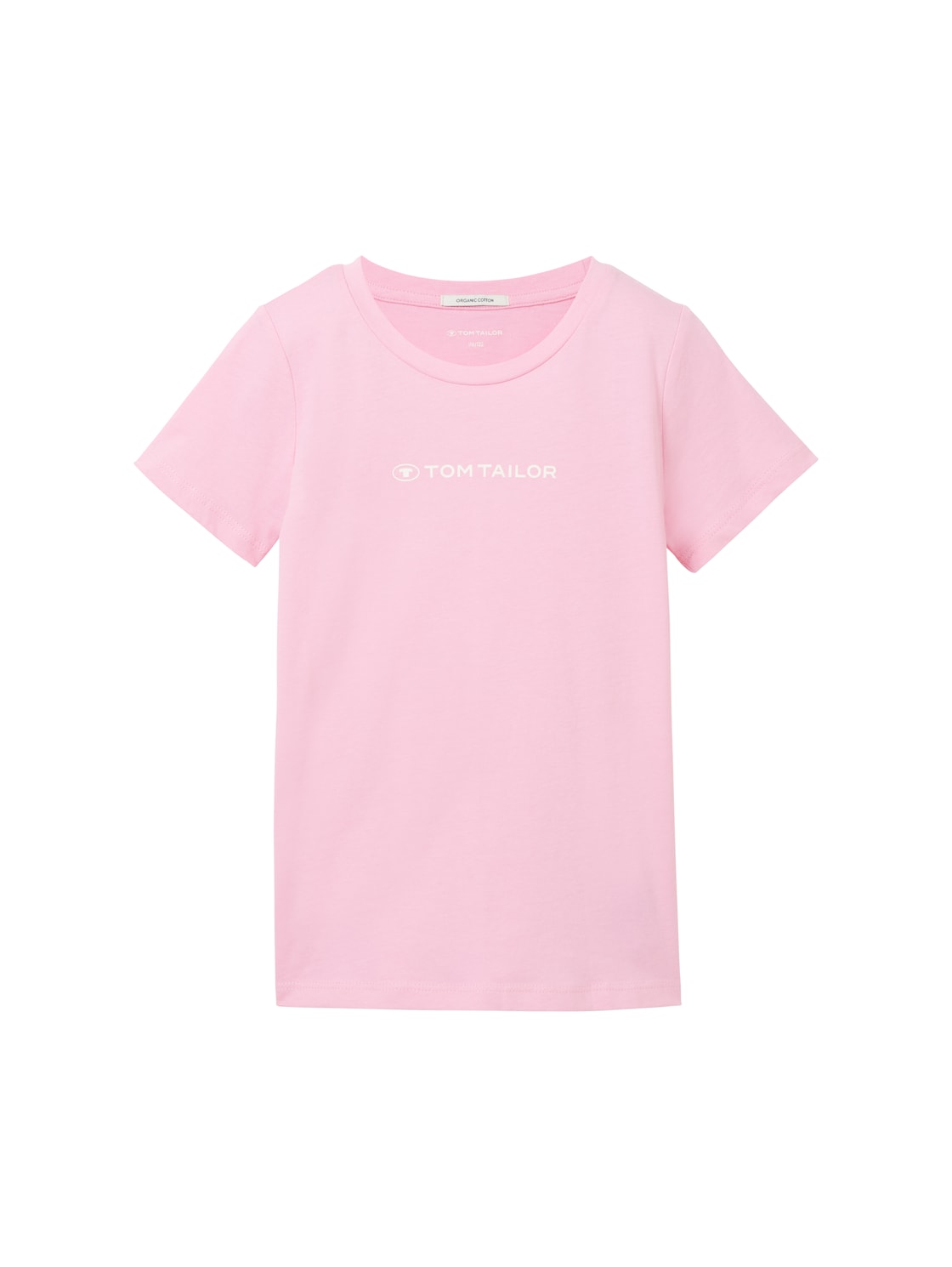 TOM TAILOR Mädchen T-Shirt mit Bio-Baumwolle, rosa, Logo Print, Gr. 104/110 von Tom Tailor